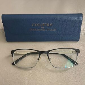 Alexander Julian Kluth Black Semi-Rimless Glasses